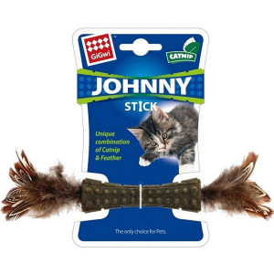 GIGWI JOHNNY Catnip rotalļieta kaķiem ar kaķumētru, spalvām