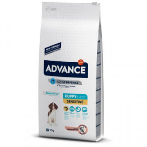 Advance Dog PUPPY SENSITIVE sausā barība kucēniem Lasis, rīsi 12kg