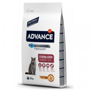 Advance Cat SENIOR 10+ STERILIZED sausā kaķu barība Vista, mieži 10kg