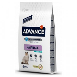 Advance Cat STERILIZED HAIRBALL sausā kaķu barība Tītars, rīsi 10kg