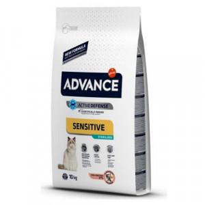 Advance Cat STERILIZED SENSITIVE sausā kaķu barība Lasis, rīsi 10kg