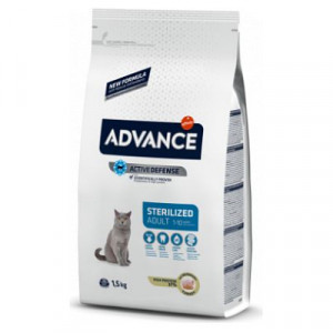 Advance Cat STERILIZED sausā kaķu barība Tītars, mieži 1.5kg