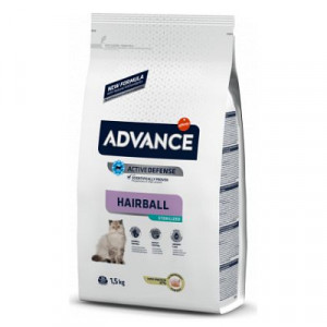 Advance Cat STERILIZED HAIRBALL sausā kaķu barība Tītars, rīsi 1.5kg