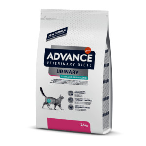 Advance Vet Cat URINARY STERILISED LOW CALLORIES sausā kaķu barība Urīntrakts 2.5kg