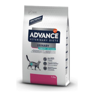 Advance Vet Cat URINARY STERILISED LOW CALLORIES sausā kaķu barība Urīntrakts 7.5kg