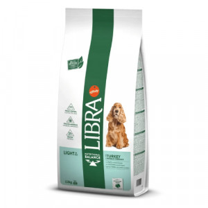 Libra Dog Adult LIGHT sausā suņu barība Svara kontrole Tītars 12kg