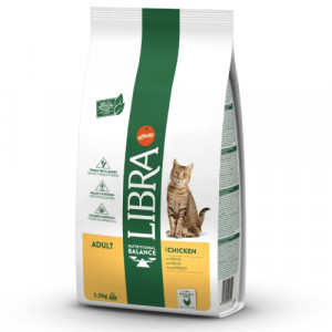Libra Cat Adult Chicken sausā kaķu barība Vista 1.5kg