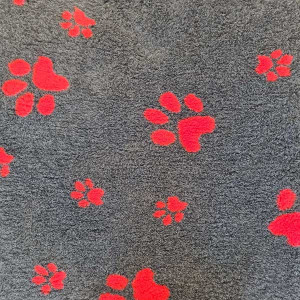 VetBed paklājs - guļvieta suņiem  ar gumijotu pamatni 100x150 cm Red Paws