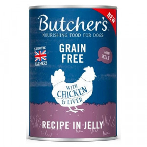 Butchers Dog Original Chicken in Jelly konservi suņiem Vista želējā 400g