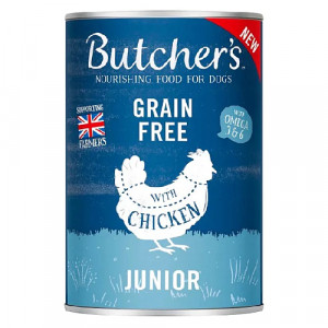 Butchers Dog Original JUNIOR Chicken in Jelly konservi kucēniem Vista želējā 400g