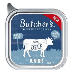 Butchers Dog Original JUNIOR Beef Pate konservi kucēniem pastēte Liellops 150g