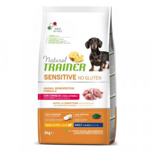 Natural Trainer Dog SENSITIVE NO GLUTEN SMALL TOY sausā suņu barība Trusis 2kg