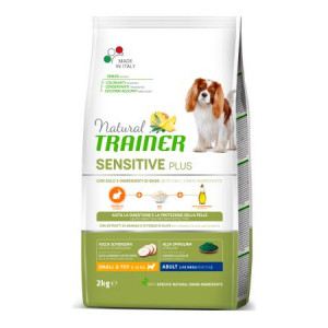 Natural Trainer Dog SENSITIVE PLUS SMALL TOY sausā suņu barība Trusis 2kg