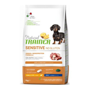 Natural Trainer Dog SENSITIVE NO GLUTEN SMALL TOY sausā suņu barība Pīle 7kg