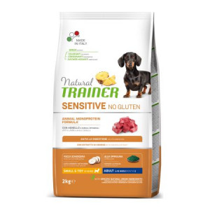 Natural Trainer Dog SENSITIVE NO GLUTEN SMALL TOY sausā suņu barība Jērs 2kg