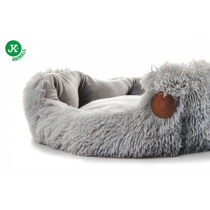 JK guļvieta suņiem, kaķiem Yeti Grey L 61x61x17 cm