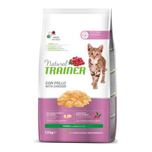 Natural Trainer Cat KITTEN Chicken sausā barība kaķēniem Vista 1.5kg