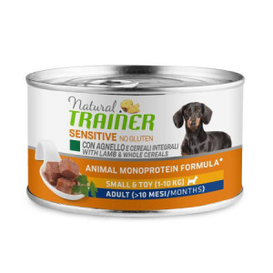 Natural Trainer Dog GLUTEN FREE SMALL TOY konservi suņiem Jērs, rīsi 150g