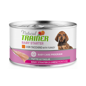 Natural Trainer Dog MAINTENANCE BABY STARTER konservi kucēniem Tītars 140g