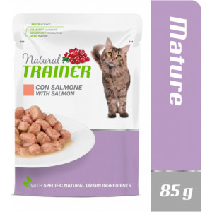 Natural Trainer Cat MATURE konservi kaķiem Lasis 85g