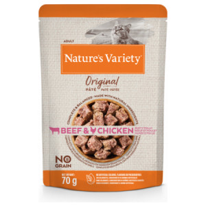 Nature's Variety Cat Original Beef Chicken konservi kaķiem Liellops, vista 70g