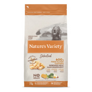 Nature's Variety Dog Selected MEDIUM Free Range Chicken sausā suņu barība Vista 2kg