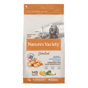Nature's Variety Dog Selected MEDIUM Norwegian Salmon sausā suņu barība Lasis 2kg