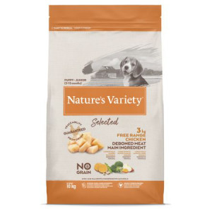 Nature's Variety Dog JUNIOR Selected Free Range Chicken sausā barība kucēniem Vista 10kg