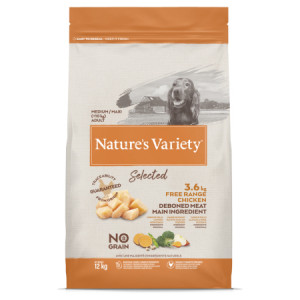 Nature's Variety Dog Selected MEDIUM Free Range Chicken sausā suņu barība Vista 12kg