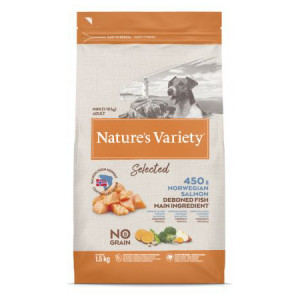 Nature's Variety Dog Selected MINI Norwegian Salmon sausā suņu barība Lasis 1.5kg