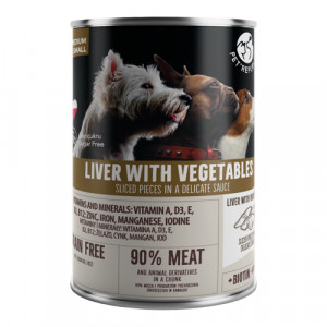 PetRepublic Dog Liver in gravy konservi suņiem Aknas, dārzeņi mērcē 400g