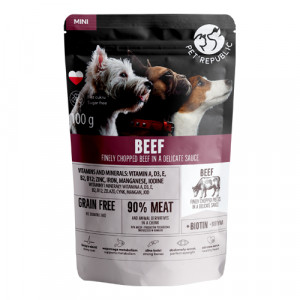 PetRepublic Dog MINI Beef fillets konservi suņiem Liellops 100g