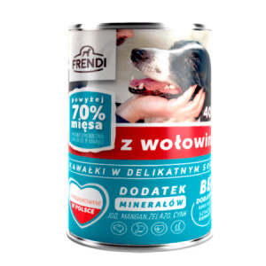 PetRepublic FRENDI Dog Beef in gravy konservi suņiem Liellops mērcē 400g