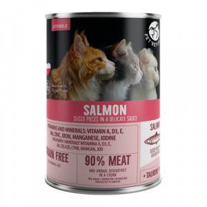 PetRepublic Cat Sterilised Salmon in sauce konservi kaķiem Lasis mērcē 400g