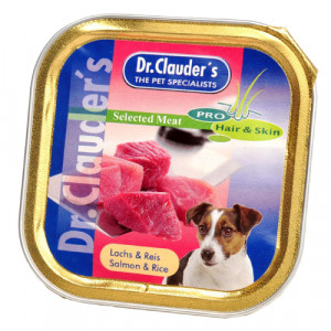 Dr.Clauders Dog konservi suņiem Lasis, rīsi 100g