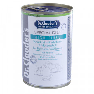 Dr.Clauders Dog Special Diet HIGH FIBER konservi suņiem ar cukura diabētu 400g