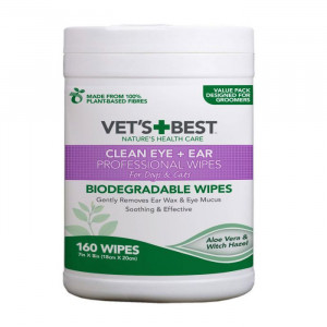 Vet's Best Clean Eye Ear Wipes Salvetes acu, ausu kopšanai suņiem, kaķiem XXL 160gb