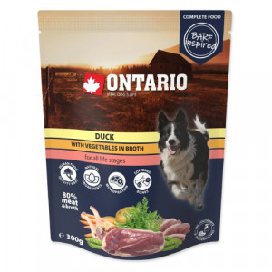 Ontario Dog Duck & Vegetables konservi suņiem Pīle, darzeņi buljonā 300g