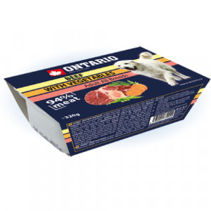 Ontario Dog Alucup Beef konservi suņiem Liellops, darzeņi 320g