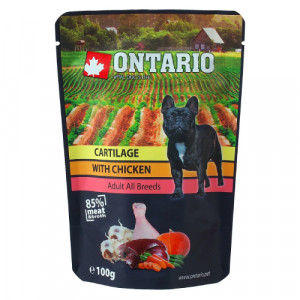 Ontario Dog Cartilage with Chicken konservi suņiem Vista, skrimšļi buljonā 100g