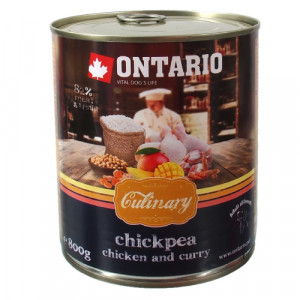 Ontario Dog Chickpea, Chicken Curry konservi suņiem Vista, karijs, aunazirņi 800g