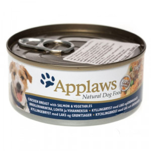 Applaws Dog konservi suņiem Vistas krūtiņa, lasis, dārzeņi 156g