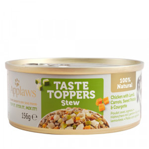Applaws Dog Taste Toppers konservi suņiem Vistas un jēra gaļas sautējums ar dārzeņiem 156g