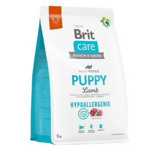 Brit Care PUPPY Hypoallergenic Lamb sausā barība kucēniem Jērs 3kg