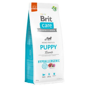 Brit Care PUPPY Hypoallergenic Lamb sausā barība kucēniem Jērs 12kg