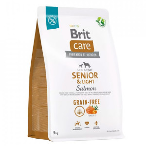 Brit Care GF Senior Light Salmon bezgraudu sausā barība veciem suņiem Lasis 3kg