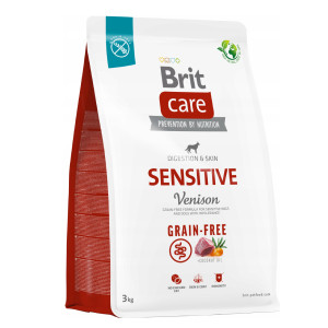 Brit Care GF Sensitive Venison bezgraudu sausā barība suņiem Brieža gaļa 3kg