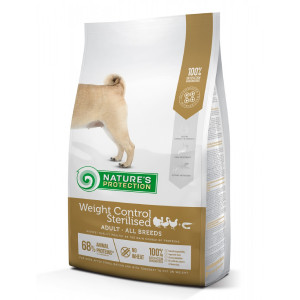 NATURE`S PROTECTION WEIGHT CONTROL STERILISED sausā barība suņiem Mājputni 4kg