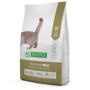 Nature's Protection Cat STERILISED sausā barība kaķiem Mājputni 18kg