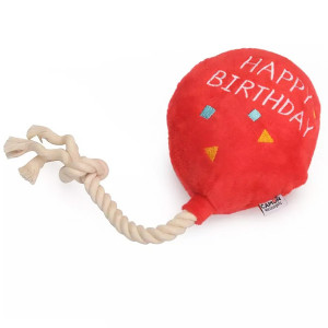 Camon rotaļlieta suņiem Plīša balons ar virvi Happy 30cm